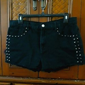 Forever 21 Studded Black Jean Shorts US 30